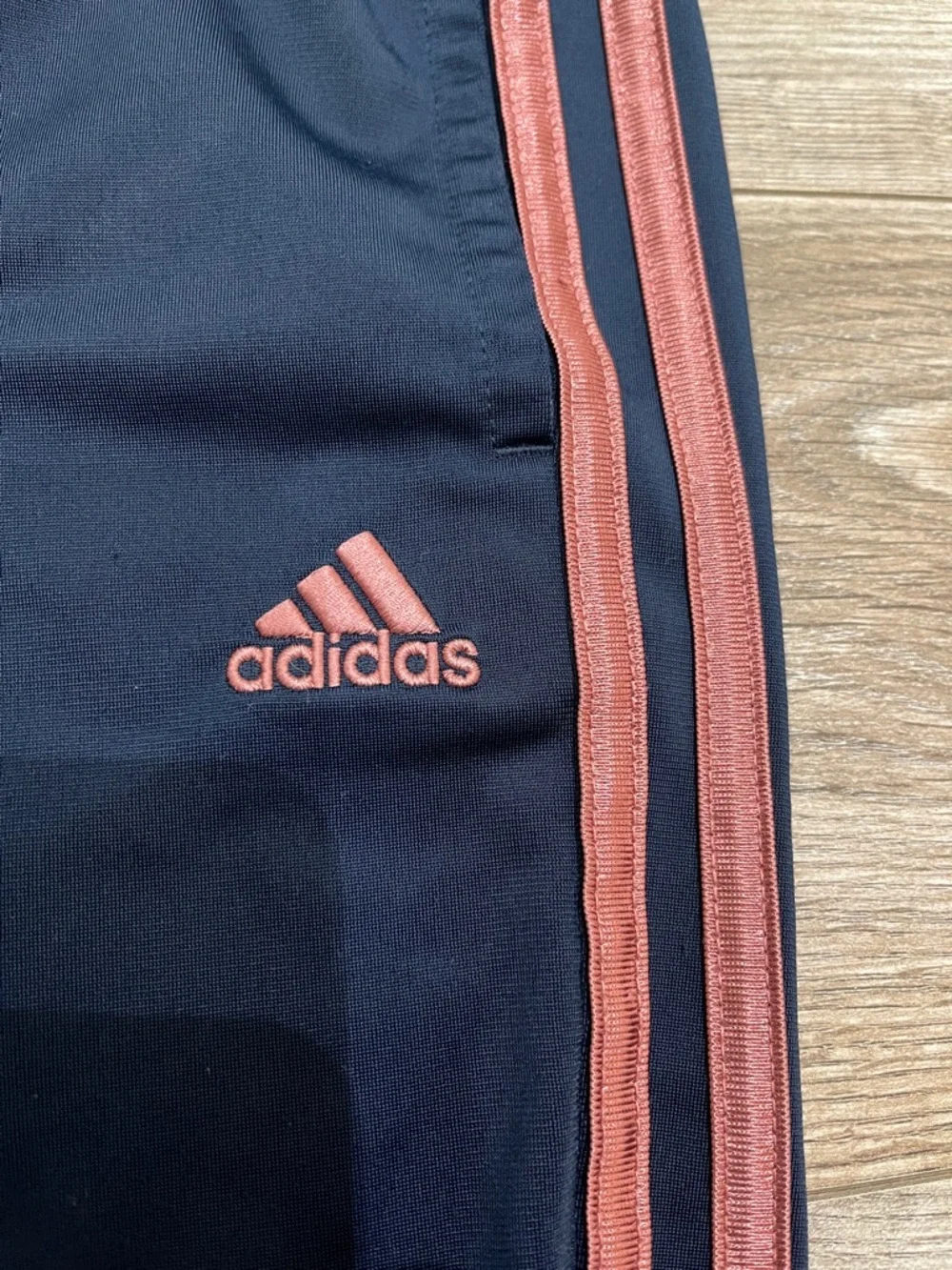Adidas 2 Piece Tracksuit Set 4T Navy Pink Stripes Zip Jacket Joggers - Picture 3 of 6